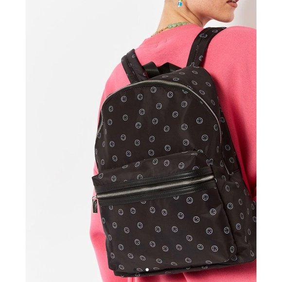 Skinnydip London Women\'s Happy Face 100% Recycled Backpack- Black